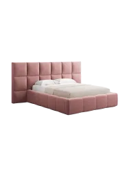Design Polsterbett „Isa XL“ mit Ablagefach, Samt Rosa chosen by Bloomingloft