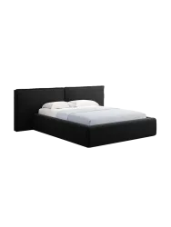 Design Polsterbett „Tena XL“ mit Ablagefach, Samt Schwarz chosen by Bloomingloft
