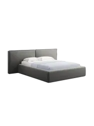 Design Polsterbett „Tena XL“ mit Ablagefach, Samt Hellgrau chosen by Bloomingloft