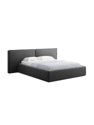 Design Polsterbett „Tena XL“ mit Ablagefach, Samt Grau chosen by Bloomingloft