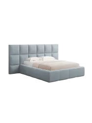 Design Polsterbett „Isa XL“ mit Ablagefach, Strukturstoff Hellblau chosen by Bloomingloft