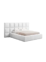 Design Polsterbett „Isa XL“ mit Ablagefach, Strukturstoff Ivory chosen by Bloomingloft