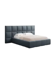 Design Polsterbett „Isa XL“ mit Ablagefach, Strukturstoff Dunkelblau chosen by Bloomingloft