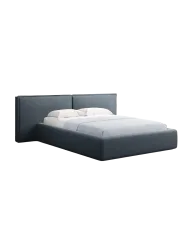 Design Polsterbett „Tena XL“ mit Ablagefach, Strukturstoff Dunkelblau chosen by Bloomingloft