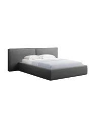 Design Polsterbett „Tena XL“ mit Ablagefach, Strukturstoff Dunkelgrau chosen by Bloomingloft