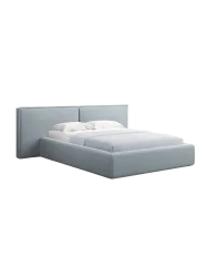 Design Polsterbett „Tena XL“ mit Ablagefach, Strukturstoff Hellblau chosen by Bloomingloft