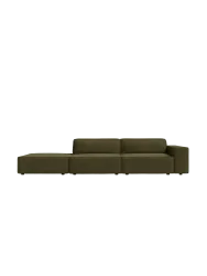 3-Sitzer Design Sofa „Jodie“ mit Ottomane Chosen by Bloomingloft
