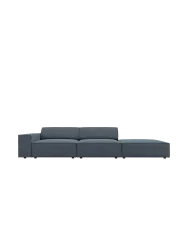 3-Sitzer Design Sofa „Jodie“ mit Ottomane Chosen by Bloomingloft