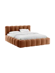 Design Polsterbett „Lupine“ mit Ablagefach - Samt Honig Chosen by Bloomingloft