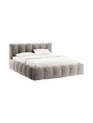 Design Polsterbett „Lupine“ mit Ablagefach - Chenille Cappuccino Chosen by Bloomingloft
