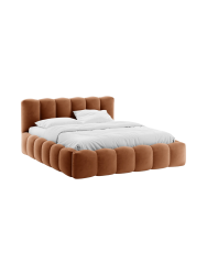 Design Polsterbett „Lupine“ mit Ablagefach - Samt Honig Chosen by Bloomingloft