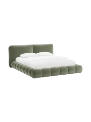 Design Polsterbett „Solange“ mit Ablagefach - Samt Grün Chosen by Bloomingloft