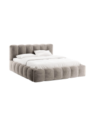 Design Polsterbett „Lupine“ mit Ablagefach - Chenille Cappuccino Chosen by Bloomingloft