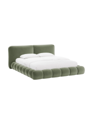 Design Polsterbett „Solange“ mit Ablagefach - Samt Grün Chosen by Bloomingloft