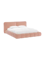 Design Polsterbett „Solange“ mit Ablagefach - Chenille Rosa Chosen by Bloomingloft