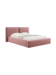 Design Polsterbett „Jodie“ mit Ablagefach - Samtbezug Rosa Chosen by Bloomingloft