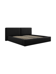 Design Polsterbett „Jodie“ mit Ablagefach - Bouclé Weiss Chosen by Bloomingloft