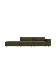 3-Sitzer Designsofa „Jodie“ mit abgerundetem Ottomane Chosen by Bloomingloft