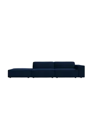 3-Sitzer Designsofa „Jodie“ mit abgerundetem Ottomane Chosen by Bloomingloft