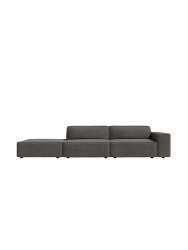 3-Sitzer Designsofa „Jodie“ mit abgerundetem Ottomane Chosen by Bloomingloft