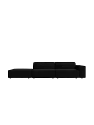 3-Sitzer Designsofa „Jodie“ mit abgerundetem Ottomane Chosen by Bloomingloft