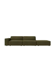 3-Sitzer Designsofa „Jodie“ mit abgerundetem Ottomane Chosen by Bloomingloft