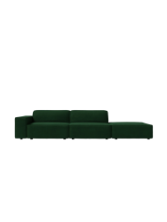 3-Sitzer Designsofa „Jodie“ mit abgerundetem Ottomane Chosen by Bloomingloft