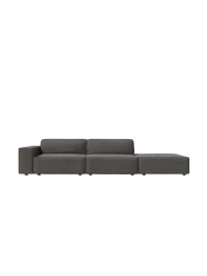3-Sitzer Designsofa „Jodie“ mit abgerundetem Ottomane Chosen by Bloomingloft