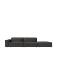 3-Sitzer Designsofa „Jodie“ mit abgerundetem Ottomane Chosen by Bloomingloft