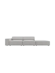 3-Sitzer Designsofa „Jodie“ mit abgerundetem Ottomane Chosen by Bloomingloft