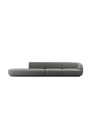 Modulares Design Sofa mit Ottomane „Miley“ (4-Sitzer) Chosen by Bloomingloft