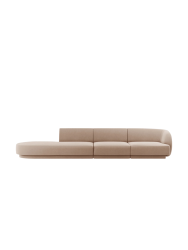 Modulares Design Sofa mit Ottomane „Miley“ (4-Sitzer) Chosen by Bloomingloft