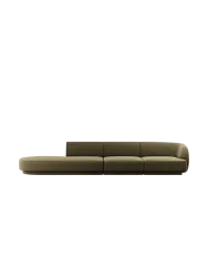 Modulares Design Sofa mit Ottomane „Miley“ (4-Sitzer) Chosen by Bloomingloft