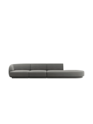 Modulares Design Sofa mit Ottomane „Miley“ (4-Sitzer) Chosen by Bloomingloft