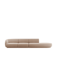 Modulares Design Sofa mit Ottomane „Miley“ (4-Sitzer) Chosen by Bloomingloft