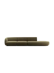 Modulares Design Sofa mit Ottomane „Miley“ (4-Sitzer) Chosen by Bloomingloft