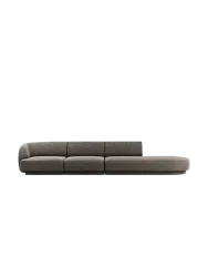 Modulares Design Sofa mit Ottomane „Miley“ (4-Sitzer) Chosen by Bloomingloft