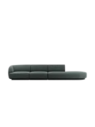 Modulares Design Sofa mit Ottomane „Miley“ (4-Sitzer) Chosen by Bloomingloft