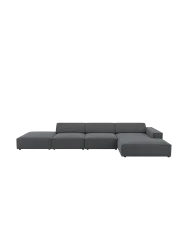5-Sitzer Design Ecksofa „Jodie“ mit Ottomane Chosen by Bloomingloft
