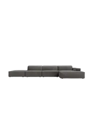Design Ecksofa „Jodie“ mit abgerundeten Ottomanen (5-Sitzer) Chosen by Bloomingloft