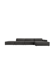 Design Ecksofa „Jodie“ mit abgerundeten Ottomanen (5-Sitzer) Chosen by Bloomingloft