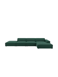 Design Ecksofa „Jodie“ mit abgerundeten Ottomanen (5-Sitzer) Chosen by Bloomingloft