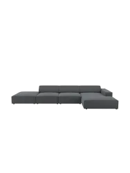 Design Ecksofa „Jodie“ mit abgerundeten Ottomanen (5-Sitzer) Chosen by Bloomingloft