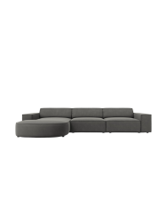 4-Sitzer Design Ecksofa „Jodie“ mit abgerundeter Chaiselongue Chosen by Bloomingloft