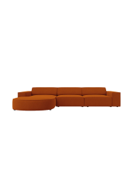 4-Sitzer Design Ecksofa „Jodie“ mit abgerundeter Chaiselongue Chosen by Bloomingloft