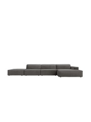 Design Ecksofa „Jodie“ mit abgerundeten Ottomanen (5-Sitzer) Chosen by Bloomingloft