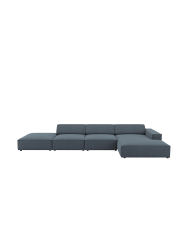 Design Ecksofa „Jodie“ mit abgerundeten Ottomanen (5-Sitzer) Chosen by Bloomingloft