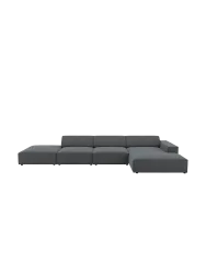 Design Ecksofa „Jodie“ mit abgerundeten Ottomanen (5-Sitzer) Chosen by Bloomingloft