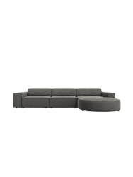 4-Sitzer Design Ecksofa „Jodie“ mit abgerundeter Chaiselongue Chosen by Bloomingloft