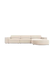 4-Sitzer Design Ecksofa „Jodie“ mit abgerundeter Chaiselongue Chosen by Bloomingloft